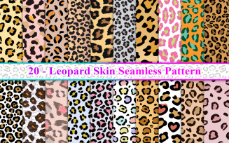 Leopard Skin Seamless Pattern, Leopard Skin Pattern, Animal Skin Seamless Pattern