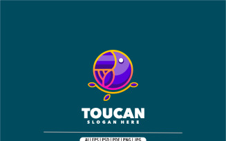 Toucan colorful logo template design