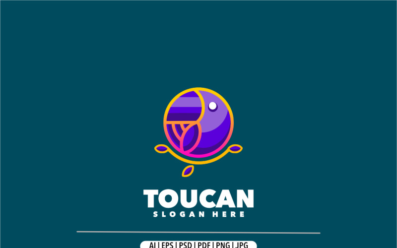 Toucan colorful logo template design Logo Template
