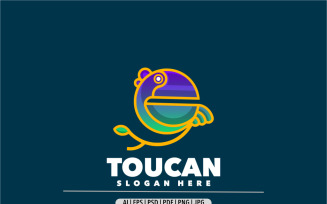 Toucan gradient logo design template