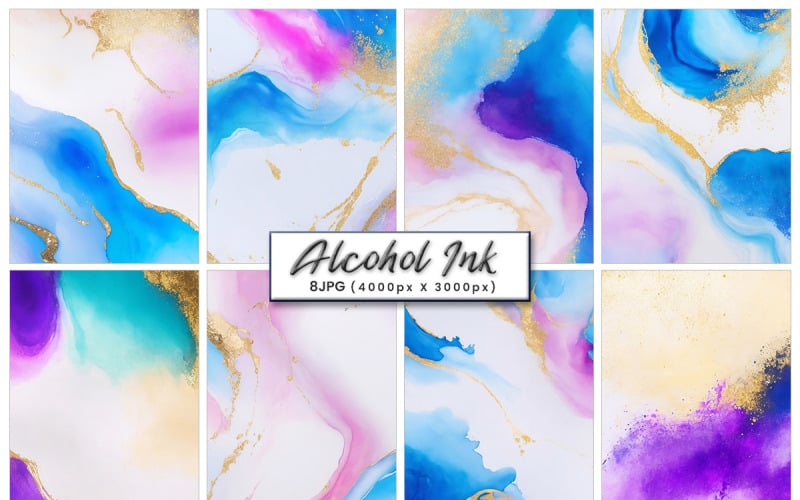 Watercolor alcohol ink background Background