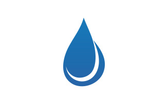 Drop water blue liquid nature icon logo element vector v15