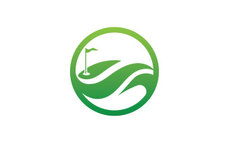 Golf icon logo sport vector v10