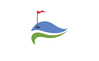 Golf icon logo sport vector v12