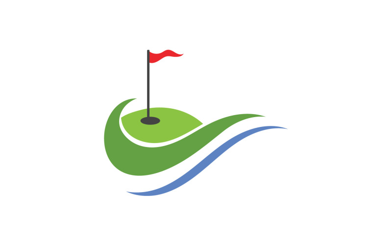 Golf icon logo sport vector v13 Logo Template