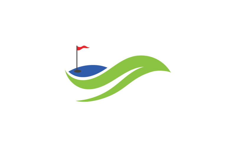 Golf icon logo sport vector v14 Logo Template