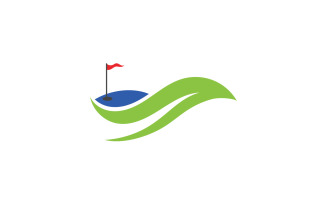 Golf icon logo sport vector v14