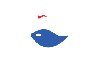 Golf icon logo sport vector v15
