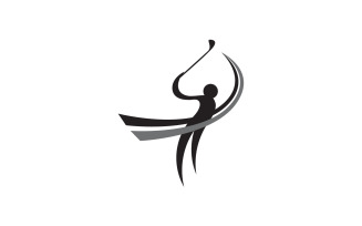 Golf icon logo sport vector v16