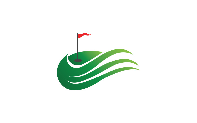 Golf icon logo sport vector v18 Logo Template