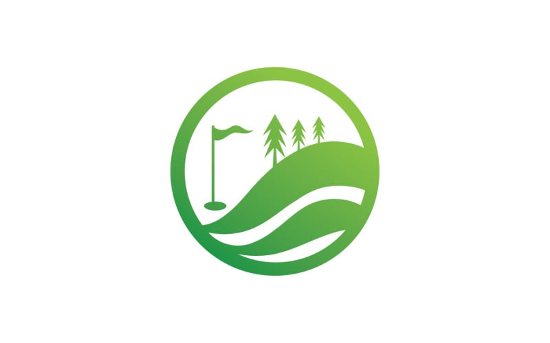 Golf icon logo sport vector v19 Logo Template