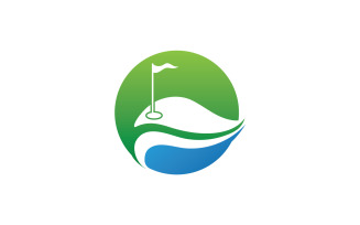 Golf icon logo sport vector v21