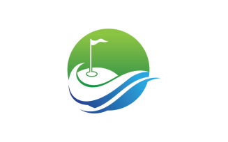 Golf icon logo sport vector v22