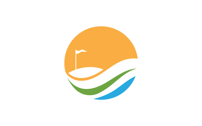 Golf icon logo sport vector v23 Logo Template