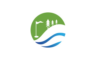 Golf icon logo sport vector v26