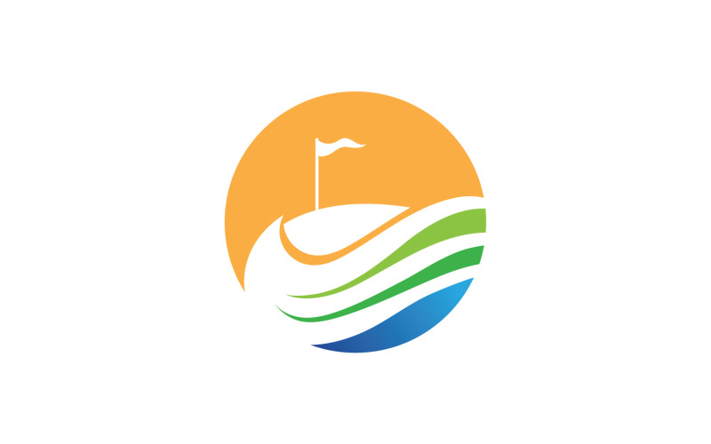Golf icon logo sport vector v28 Logo Template