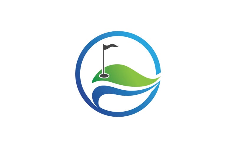 Golf icon logo sport vector v30 Logo Template
