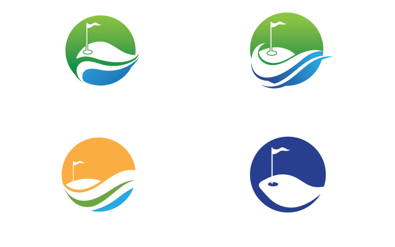 Golf icon logo sport vector v5 Logo Template