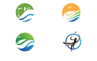 Golf icon logo sport vector v6