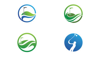 Golf icon logo sport vector v8