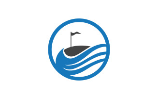 Golf icon logo sport vector v9