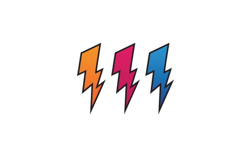 Thunderbold flash power energy icon logo v10 Logo Template