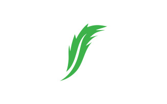 Clover leaf green element icon logo vector v29