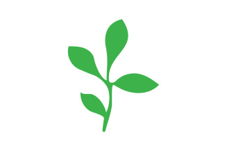 Clover leaf green element icon logo vector v32