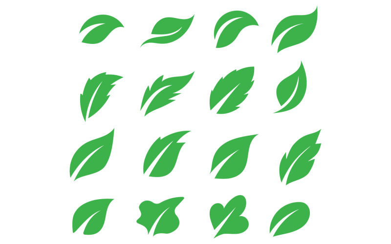 Clover leaf green element icon logo vector v9 Logo Template