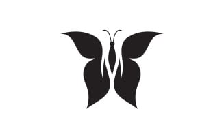 Beauty butterfly wing logo template vector v17
