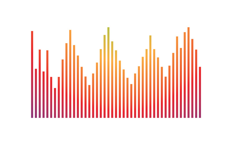 Equalizer bar music player logo vector v10 Logo Template