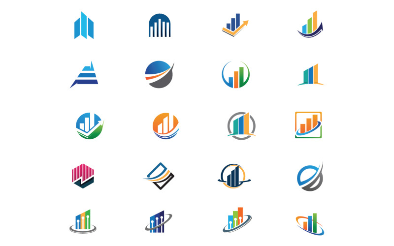 Finance business graphic logo vector template v20 Logo Template