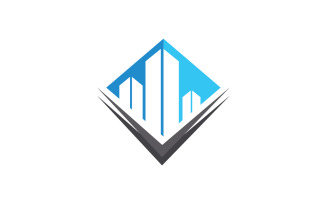 Modern city building logo tower logo template v10