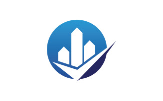 Modern city building logo tower logo template v15