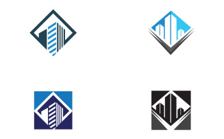 Modern city building logo tower logo template v24