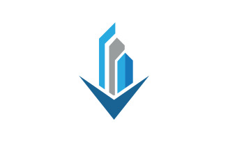 Modern city building logo tower logo template v3