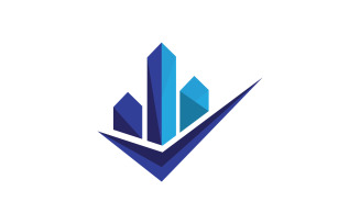Modern city building logo tower logo template v6
