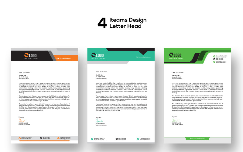 Corporate Letterhead Design Template for Your Business Service Corporate Identity