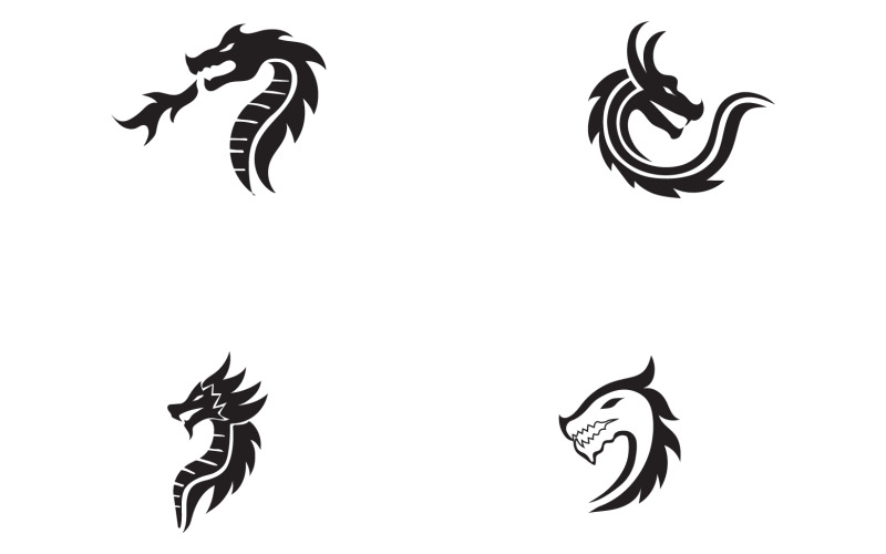 Dragon fire head logo template v10 Logo Template