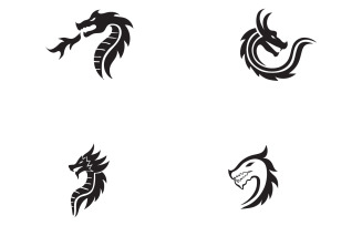 Dragon fire head logo template v10