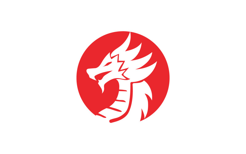 Dragon fire head logo template v12 Logo Template