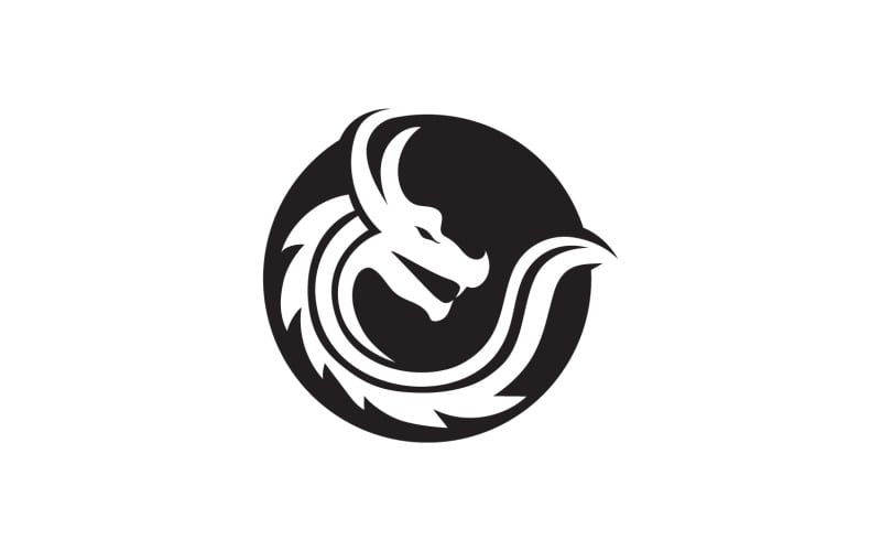 Dragon fire head logo template v13 Logo Template