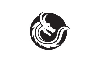 Dragon fire head logo template v13