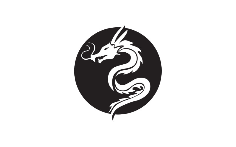 Dragon fire head logo template v14 Logo Template
