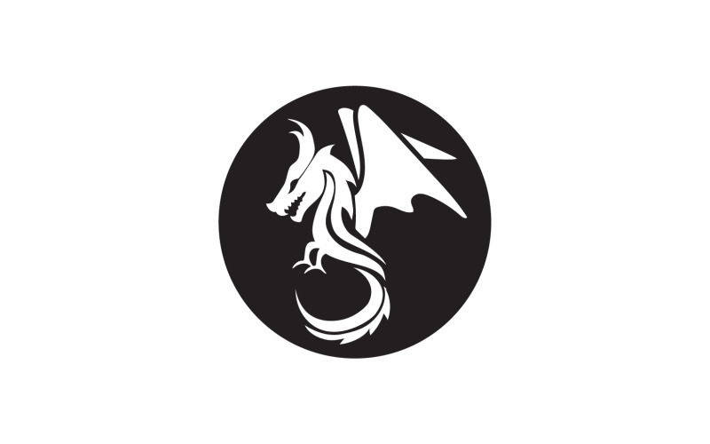 Dragon fire head logo template v15 Logo Template