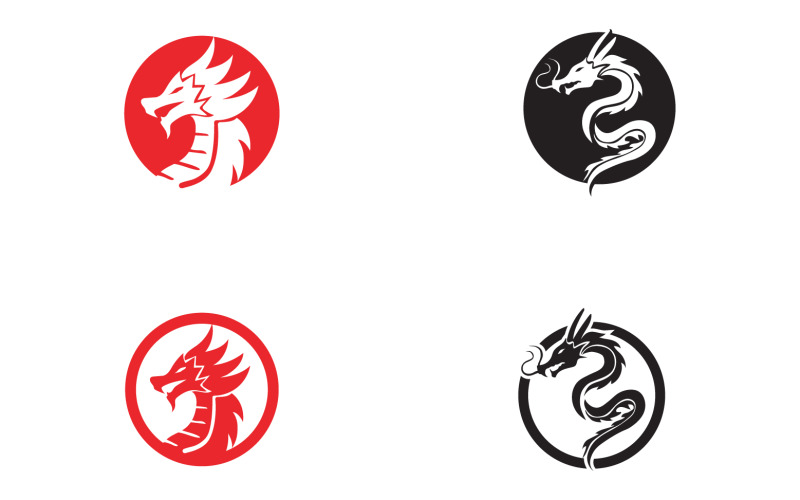 Dragon fire head logo template v20 Logo Template