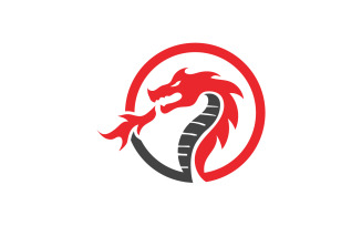 Dragon fire head logo template v21