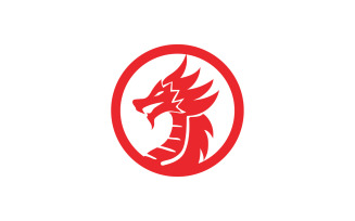 Dragon fire head logo template v23