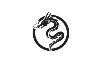 Dragon fire head logo template v24