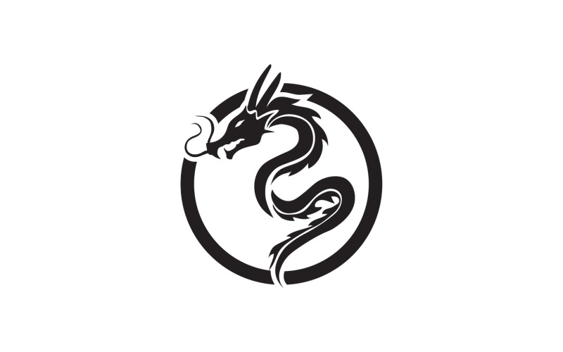 Dragon fire head logo template v24 Logo Template